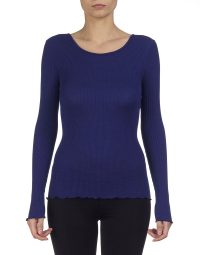 Maglia in lana e seta bluette Oscalito