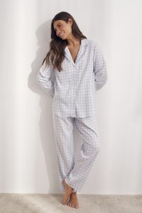Pigiama quadretti azzurro Selmark