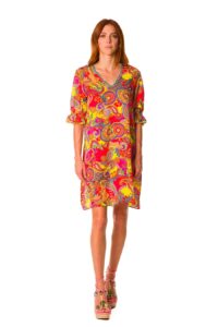 intimo-ortopedia-abbiati-Caftano-corto-in-fantasia-colorata-Laetitia-Beachwear-NL132-21-0