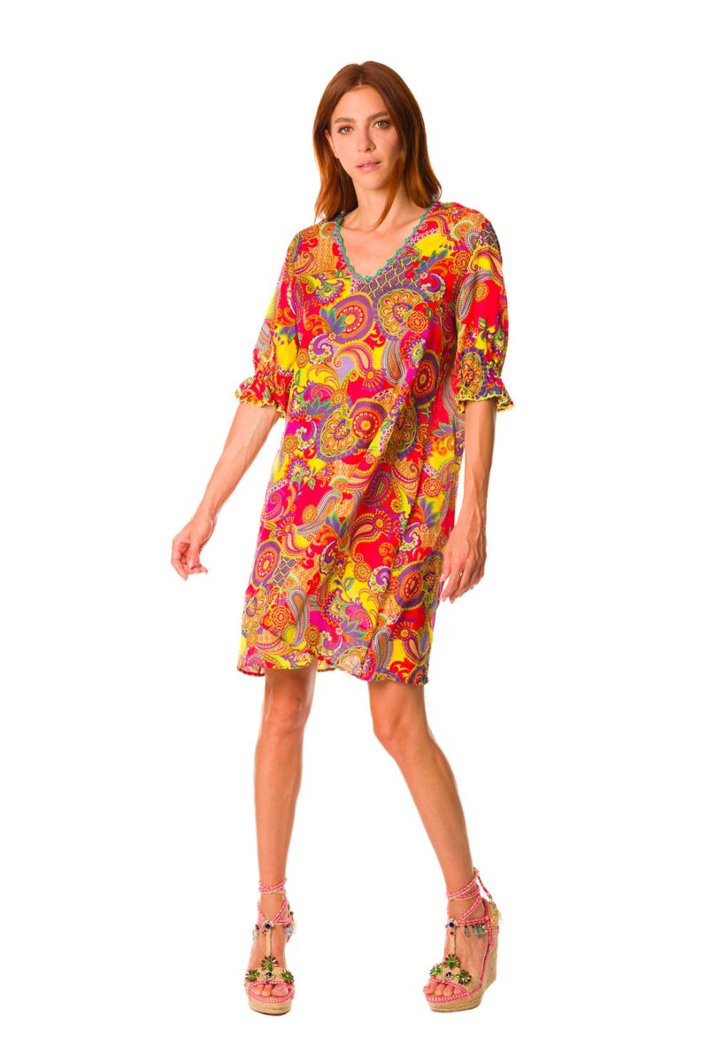 intimo-ortopedia-abbiati-Caftano-corto-in-fantasia-colorata-Laetitia-Beachwear-NL132-21-3