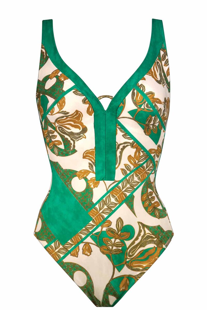 intimo-ortopedia-abbiati-Costume-intero-in-fantasia-peisley-verde-Maryan-Mehlhorn-505-4790-805-0