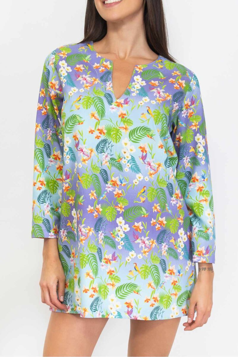 intimo-ortopedia-abbiati-Caftano-corto-in-fantasia-tropicale-Verdissima-K0CL70-1