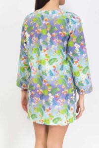 intimo-ortopedia-abbiati-Caftano corto in fantasia tropicale Verdissima-K0CL70-5